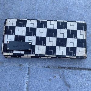 L.A.M.B. wallet black and white leather and pvc gwen stefani